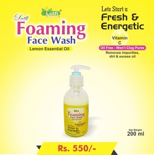 Lutfi Foaming Face Wash - Lemon Essential Oil